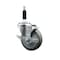 Service Caster 4'' Gray Poly Swivel 7/8'' Expanding Stem Caster with Brake SCC-EX20S414-PPUB-TLB-78 - alternate 1